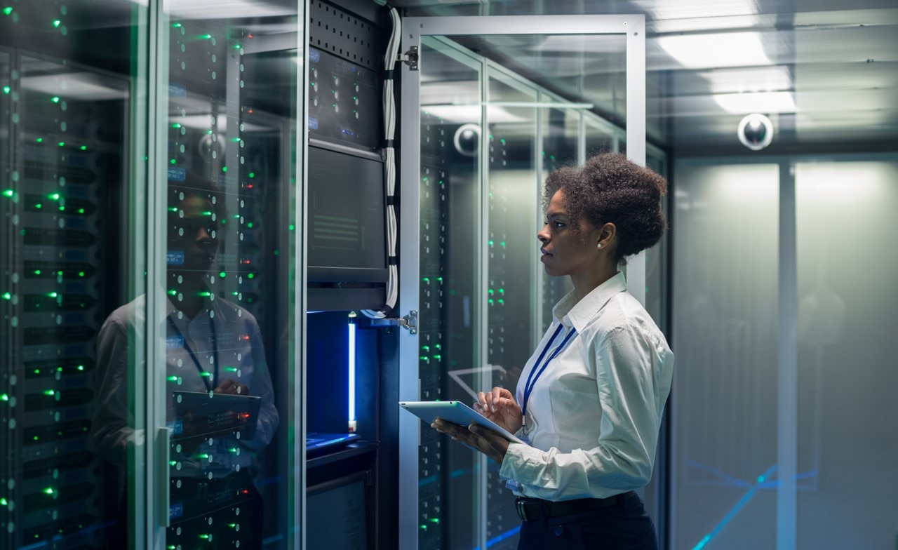 technician on data center