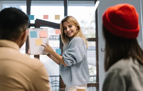 Professionals working with agile methodologies 