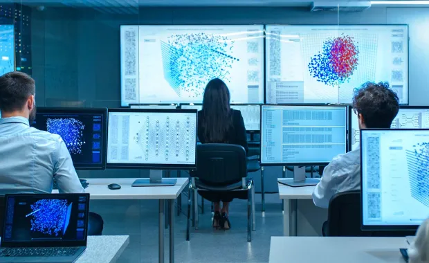 3 AI experts viewing neural networks