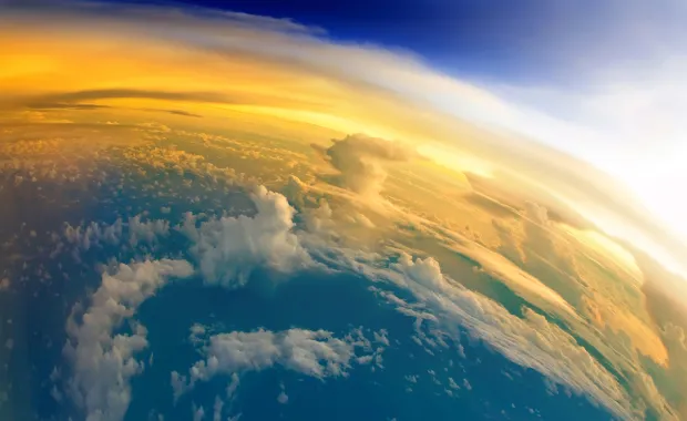 View of the earth from a satellite